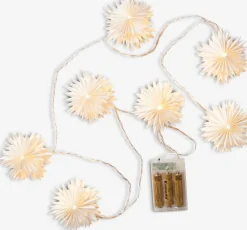 LED lichtsnoer PLATIN L150cm met LED sterren en timer