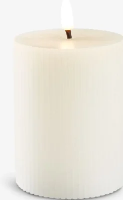 LED stompkaars GALAR Ø8xH13cm met timer wit