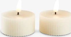 LED theelicht GERI Ø6xH6cm 2 stuks wit