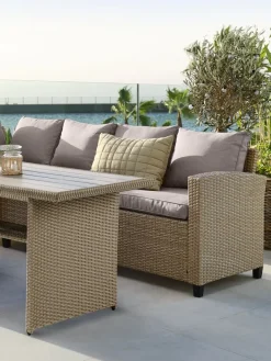 Loungeset AGERMOSE 6-persoons opbergruimte naturel