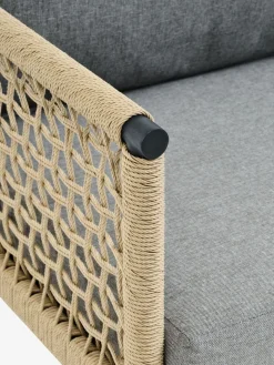 Loungeset BAMLE 4,5-persoons sneldrogend grijs