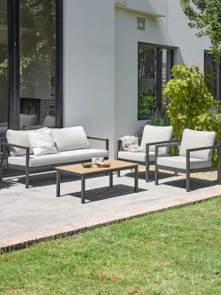 Loungeset BEJSTRUP 4-persoons grijs