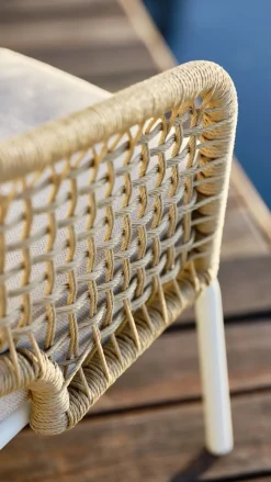 Loungeset DYVIG 5 personen sneldrogend wit