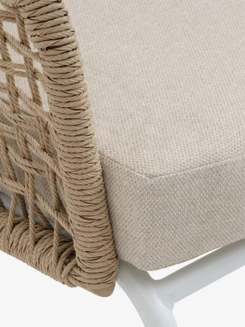 Loungeset DYVIG 5 personen sneldrogend wit