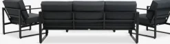 Loungeset VONGE 5-persoons zwart
