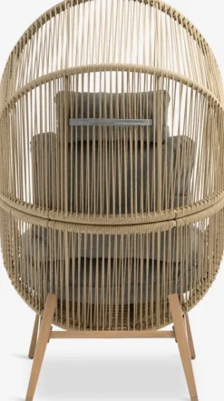 Loungestoel HALVREBENE B85xH143xD88 naturel