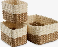 Mandenset RASMUSSEN B19/12xL26/18xH12 3 stuks naturel