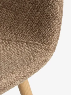 MARSTRAND Ø110 tafel eiken + 4 EJSTRUP donkerzand/eiken