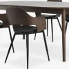 MARSTRAND L200 tafel donker eiken + 4 HVIDOVRE donker eiken
