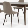MARSTRAND L200 tafel donker eiken + 4 JONSTRUP beige