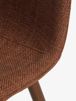 MARSTRAND L200/280 tafel donker eiken + 4 EJSTRUP terracotta