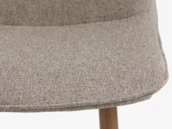 MARSTRAND L200/280 tafel eiken + 4 BISTRUP stoelen zand