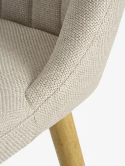 MARSTRAND L200/280 tafel wit + 4 ADSLEV beige