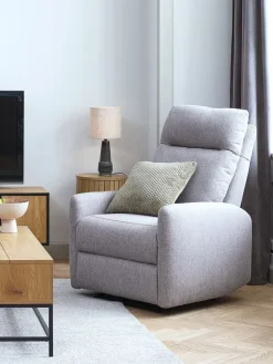 Massagestoel VONSILD lichtgrijze stof