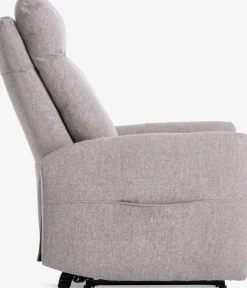 Massagestoel VONSILD lichtgrijze stof