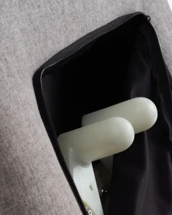 Massagestoel VONSILD lichtgrijze stof