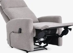 Massagestoel VONSILD lichtgrijze stof