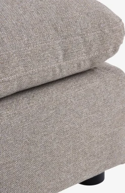 Modulaire bank LUNDBY chaise longue/poef zandkleurige stof