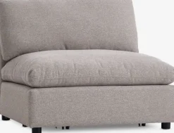 Modulaire bank LUNDBY midden zandkleurige stof