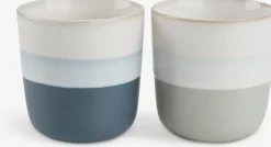 Mok FREDERIK 20cl blauw/groen 2 stuks