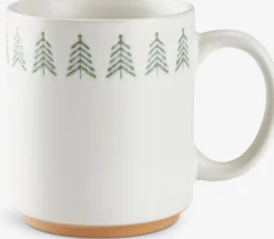 Mok FREKI Ø9xH10cm steengoed 39cl wit en groen