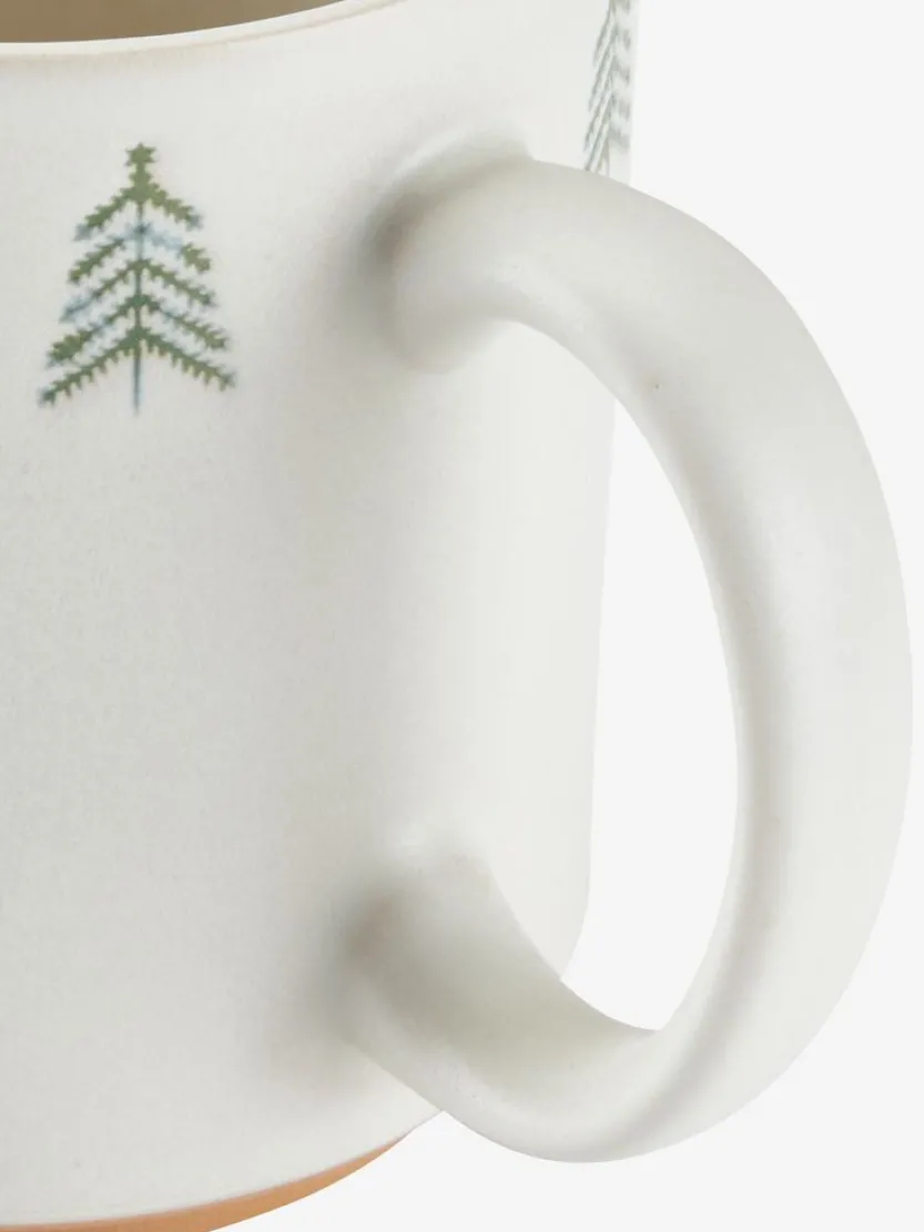 Mok FREKI Ø9xH10cm steengoed 39cl wit en groen