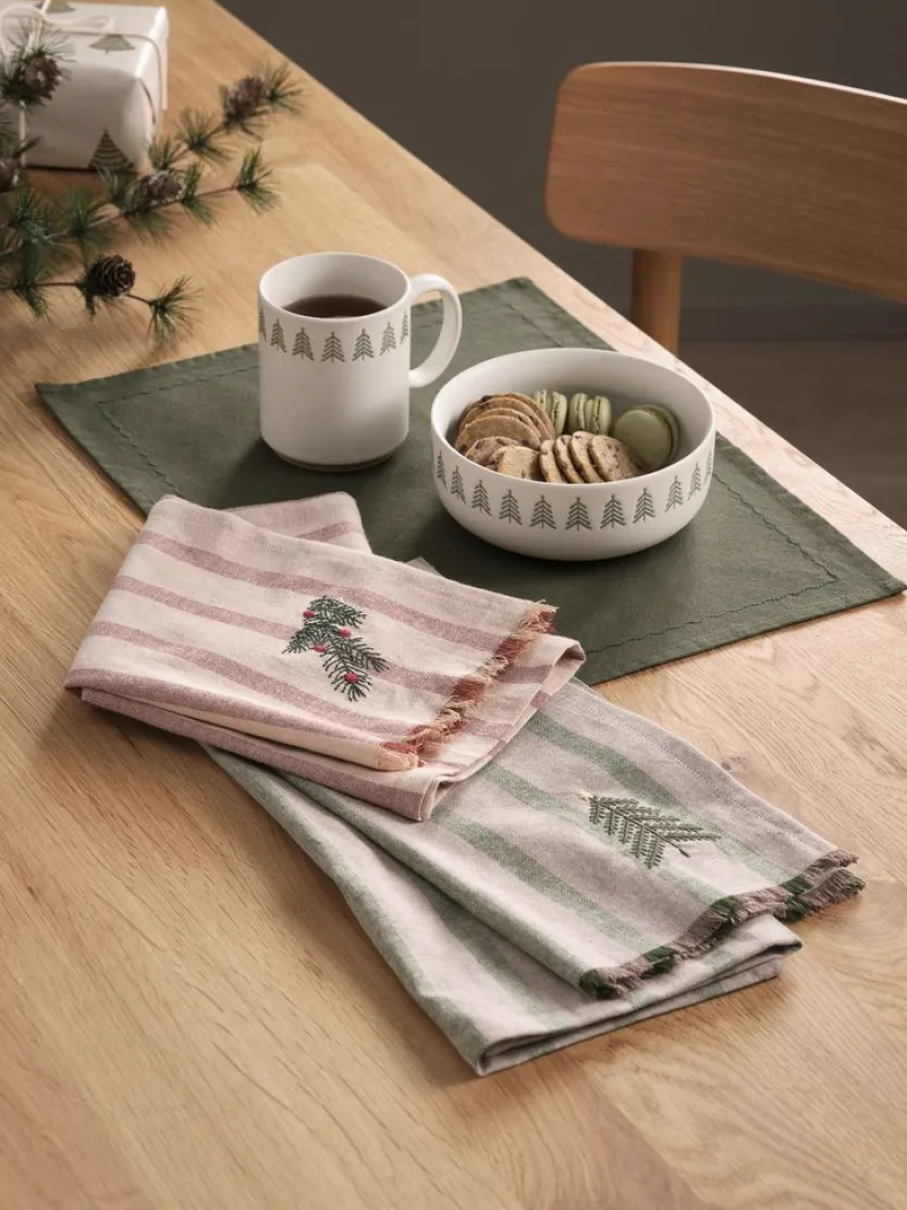 Mok FREKI Ø9xH10cm steengoed 39cl wit en groen