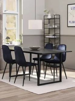 MOSELUND L180 keramiek + 4 BISTRUP fluweel donkerblauw