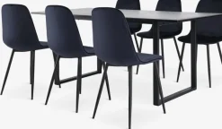 MOSELUND L180 keramiek + 4 BISTRUP fluweel donkerblauw