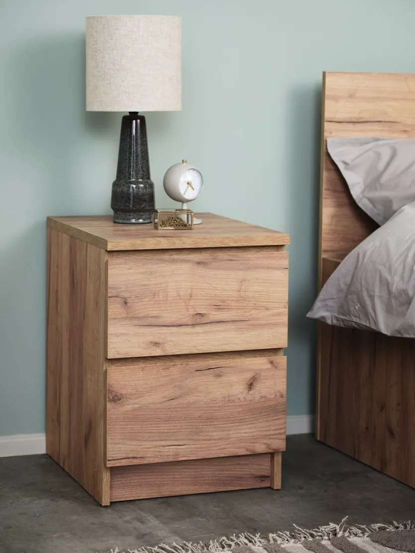 Nachtkastje LIMFJORDEN 2 lades naturel eiken