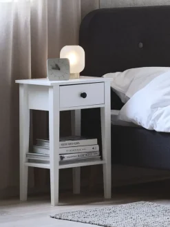 Nachtkastje NORDBY 1 lade 1 schap wit