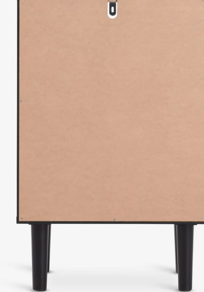 Nachtkastje ODENSE 2 deuren eiken/zwart