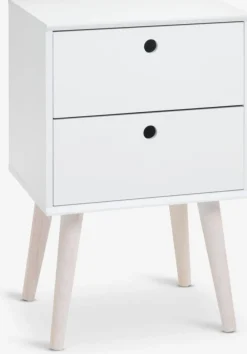 Nachtkastje OPLEV 2 lades wit/grenen