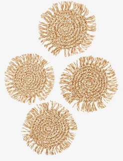 Onderzetters LIND Ø12 naturel 4 stuks