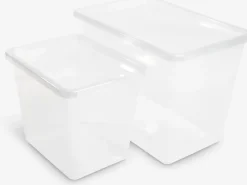 Opbergbox BASIC BOX 80L met deksel transparant