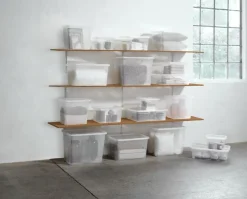 Opbergbox BASIC BOX 30L met deksel transparant