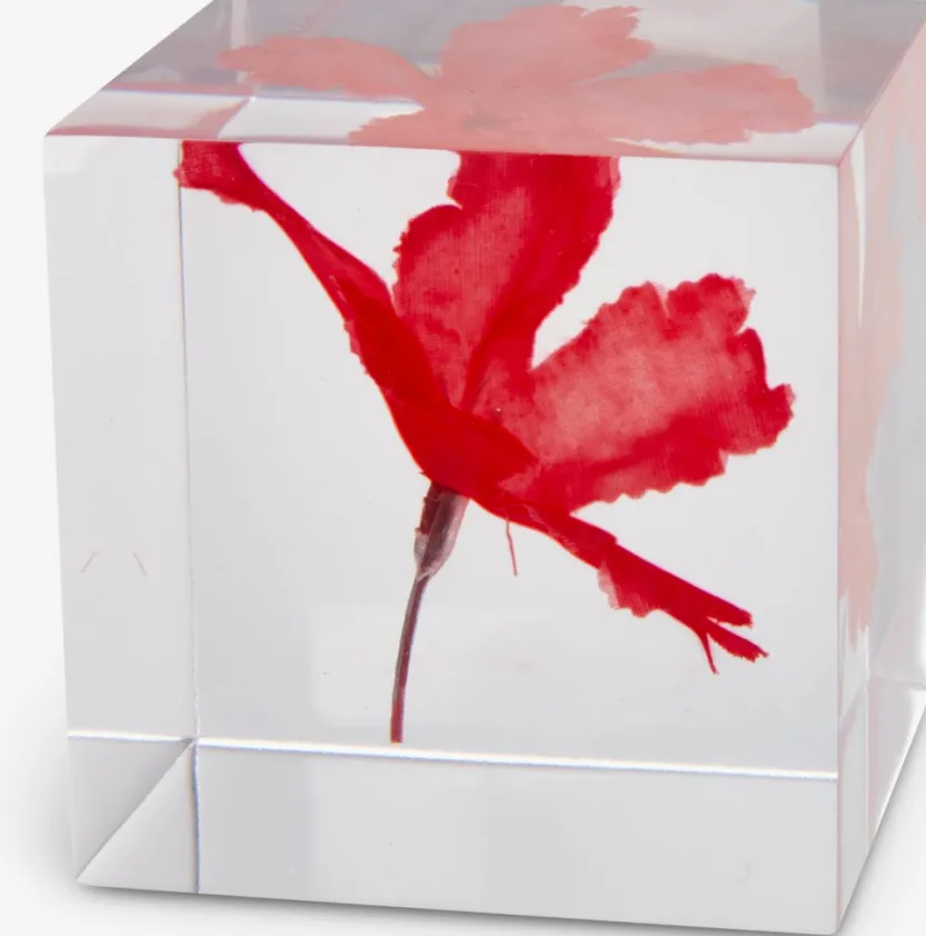 Ornament RUMLE B7xL7xH7cm met bloem