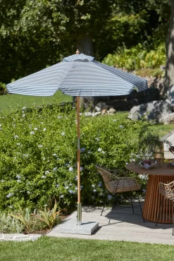 Parasol SMYGEHUK Ø200 naturel/blauw