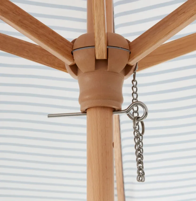 Parasol SMYGEHUK Ø200 naturel/blauw