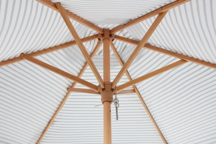 Parasol SMYGEHUK Ø200 naturel/blauw