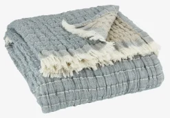 Plaid ENE 130x170 blauw/beige