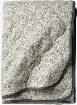 Plaid SKAVGRAS 140x200 gewatteerd beige/grijs