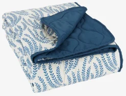 Plaid SOMMEREIK 130x170 gewatteerd blauw/wit