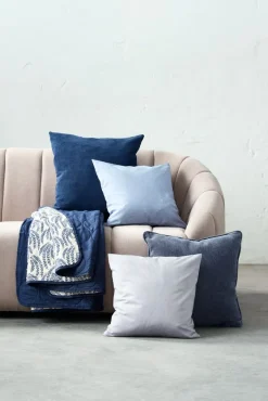 Plaid SOMMEREIK 130x170 gewatteerd blauw/wit