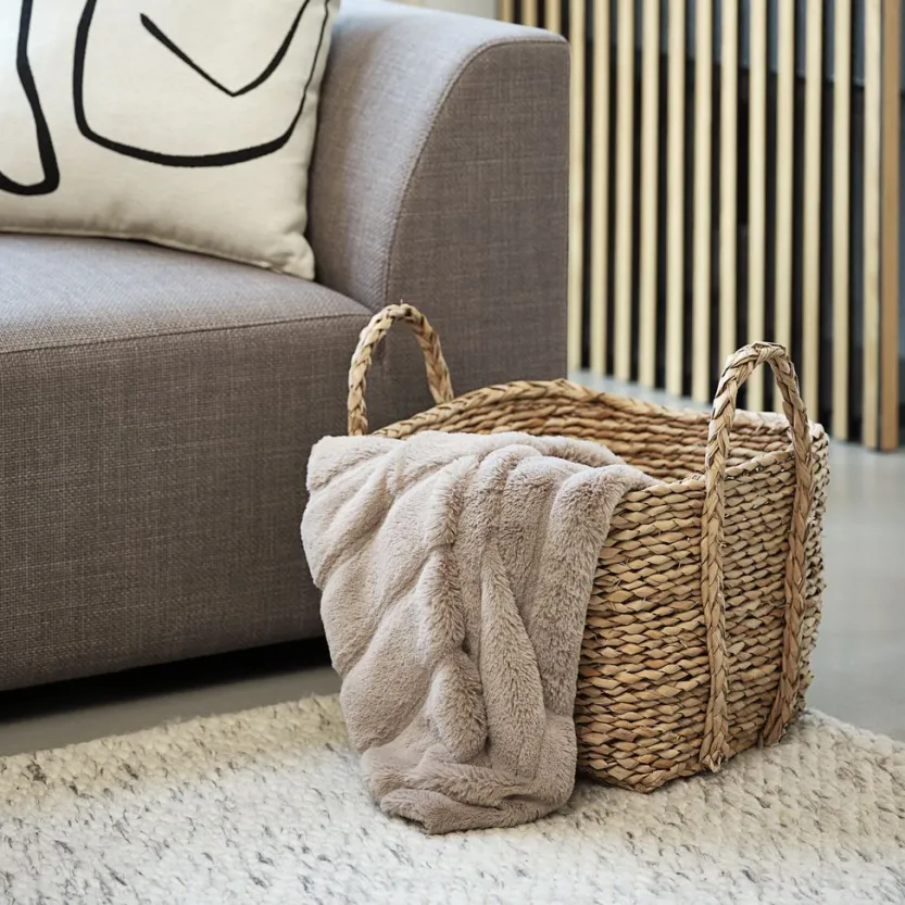 Plaid STAVKLOKKE 130x170 taupe