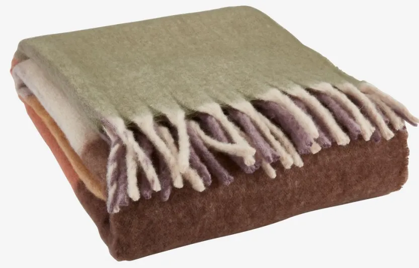 Plaid TUSENFRYD 130x180 blok mix