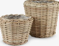 Plantenbak RINGTROST Ø37/32 kubu naturel 2 stuks