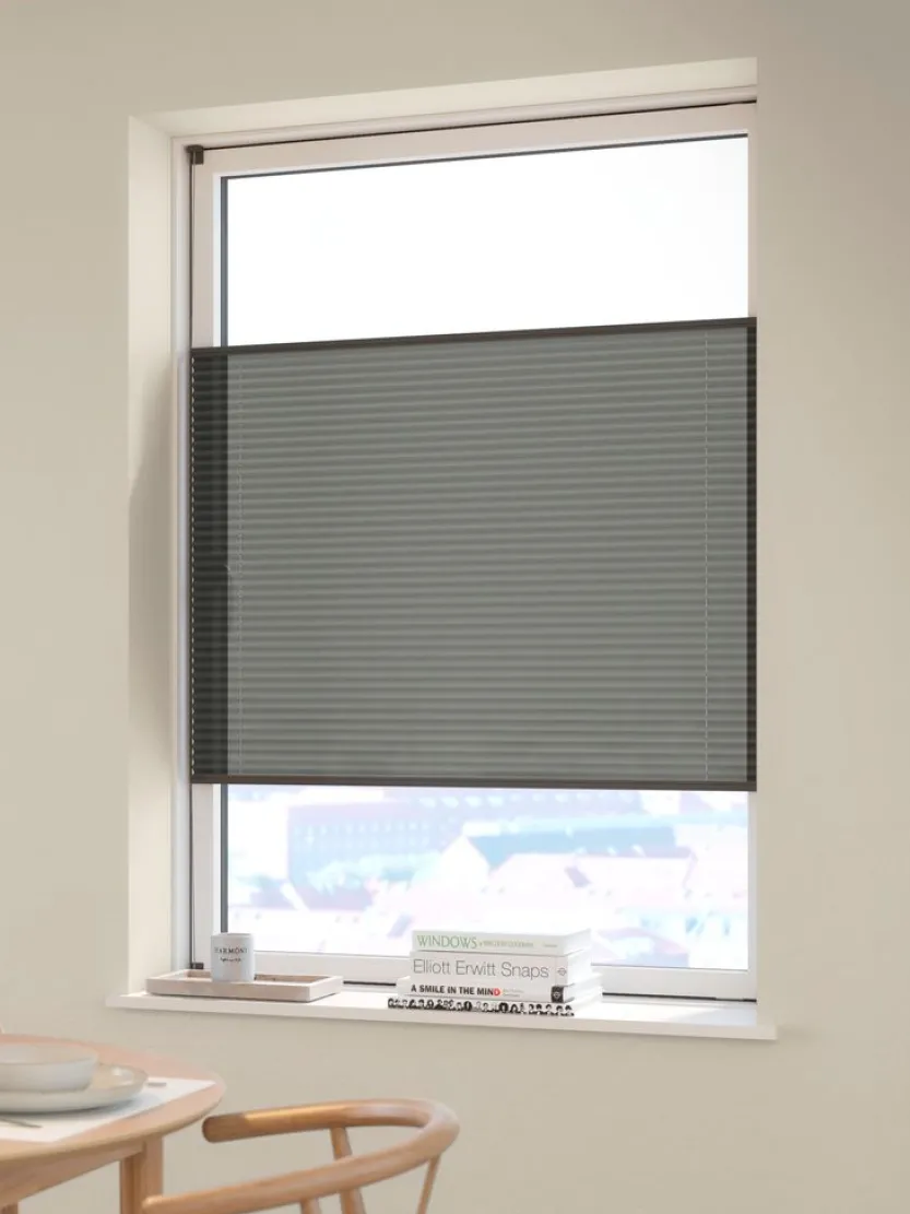 Plisségordijn HVEN 60x130 grijs up/down