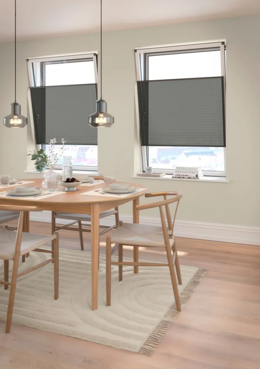 Plisségordijn HVEN 60x130 grijs up/down