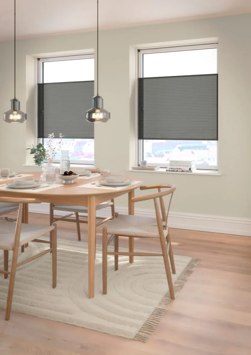 Plisségordijn HVEN 60x130 grijs up/down